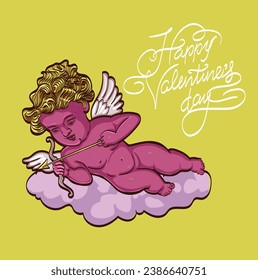 Vector illustration of Happy Valentine's Day in EPS10 version format