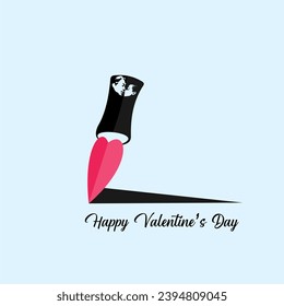 Vector illustration of Happy Valentine's Day