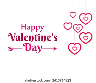 Vector illustration of Happy Valentines Day social media feed template