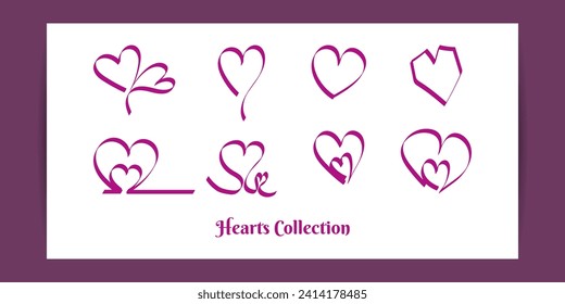 Vector illustration of Happy Valentines Day social media feed template