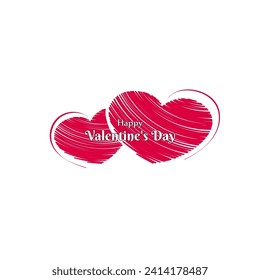 Vector illustration of Happy Valentines Day social media feed template