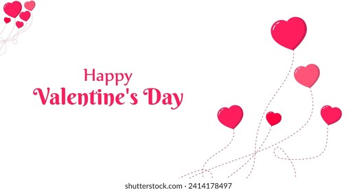 Vector illustration of Happy Valentines Day social media feed template