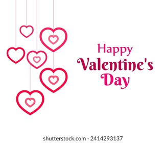 Vector illustration of Happy Valentines Day social media feed template