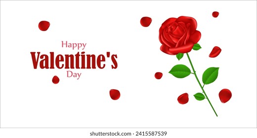 Vector illustration of Happy Valentines Day social media feed template