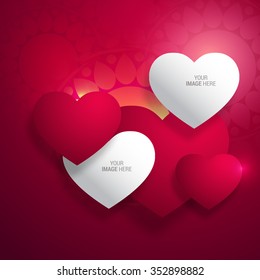  Vector Illustration of Happy Valentine's Day greeting card.
