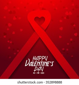  Vector Illustration of Happy Valentine's Day greeting card.