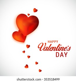 Vector Illustration of Happy Valentine's Day greeting card.
