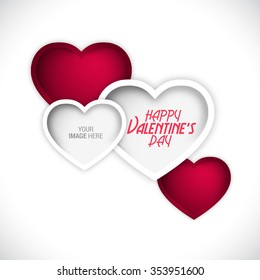 Vector Illustration of Happy Valentine's Day greeting card.