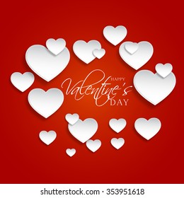 Vector Illustration of Happy Valentine's Day greeting card.