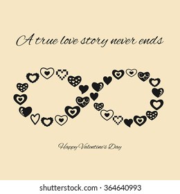 vector illustration / happy valentines day / greeting card