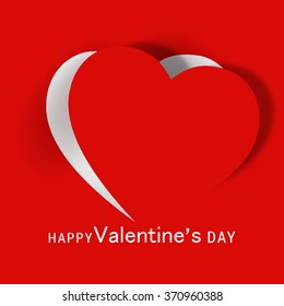 Vector Illustration of Happy Valentine's Day greeting card.