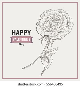 Vector Illustration of a Happy Valentines Day Design