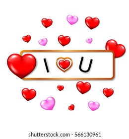 vector illustration of Happy Valentine's day red heart