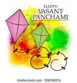 Vector illustration of a Happy Vasant Panchami celebration background.