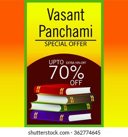 Vector illustration of a Happy Vasant Panchami sale background.