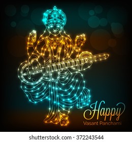 Vector illustration of a Happy Vasant Panchami celebration background.