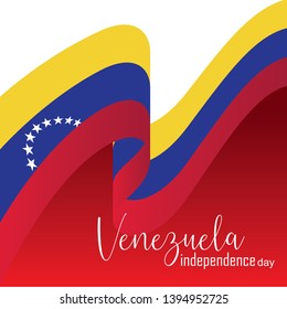 Vector illustration of Happy Venezuela Independence Day 