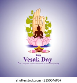 Vector illustration for Happy Vesak day.