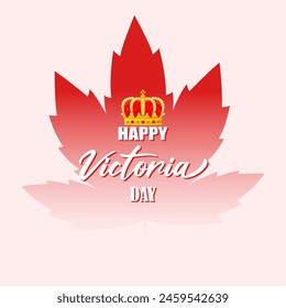 Vector illustration of Happy Victoria Day social media feed template