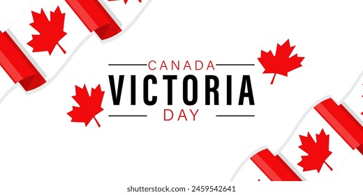 Vector illustration of Happy Victoria Day social media feed template