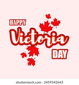 Vector illustration of Happy Victoria Day social media feed template