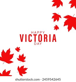 Vector illustration of Happy Victoria Day social media feed template