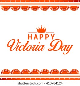 Vector illustration of Happy Victoria Day.