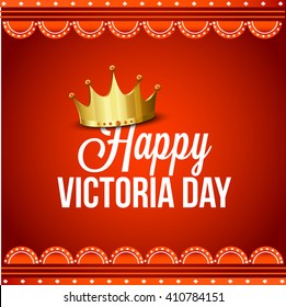 Vector illustration of Happy Victoria Day.