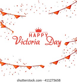 Vector illustration of Happy Victoria Day.