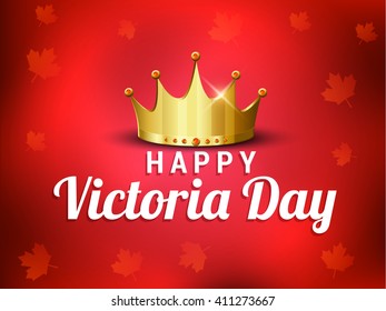 Vector illustration of Happy Victoria Day.