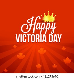 Vector illustration of Happy Victoria Day.