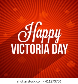 Vector illustration of Happy Victoria Day.