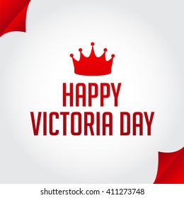 Vector illustration of Happy Victoria Day.