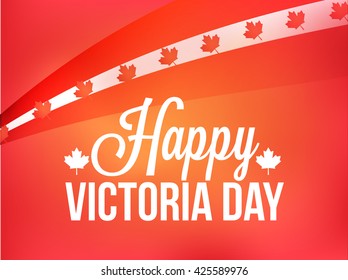 Vector illustration of Happy Victoria Day.