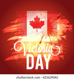 Vector illustration of Happy Victoria Day.