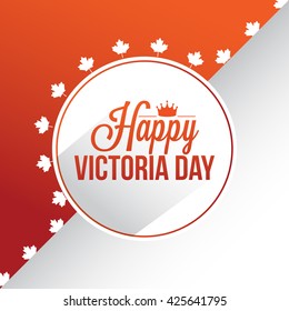 Vector illustration of Happy Victoria Day.