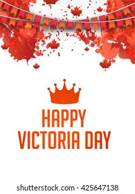 Vector illustration of Happy Victoria Day.