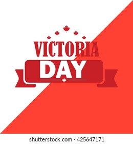 Vector illustration of Happy Victoria Day.