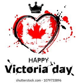 Vector illustration of Happy Victoria Day.Background for design of postcard, poster, banner, site, print