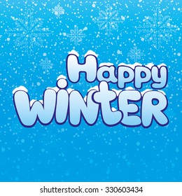 Vector illustration. Happy winter.