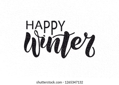 Vector illustration of Happy Winter with the inscription for packing product