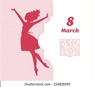 Vector illustration of Happy Women Day background