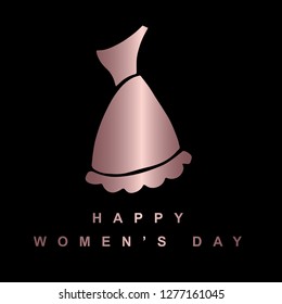 Vector Illustration of Happy Women's Day of Dress. Graphic Design for T-shirt, Poster, Card and Background.