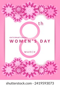 vector illustration of Happy Women's Day greetings wallpaper background