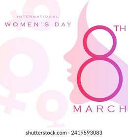 vector illustration of Happy Women's Day greetings wallpaper background