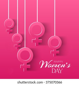 Vector Illustration of Happy women's day Background.