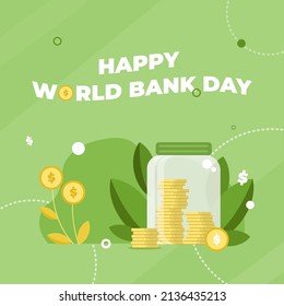 Vector Illustration for Happy World Bank Day	