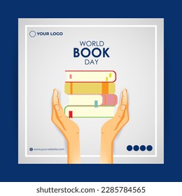 Ilustración de vectores para el Día Mundial del Libro Feliz