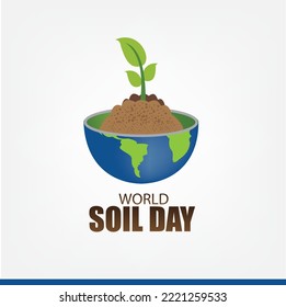 Vector Illustration of Happy World Soil Day. Simple and Elegant Design