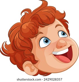 Vector illustration of a happy young boy